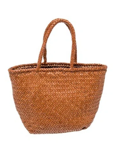 Pre-owned Dragon Diffusion Leather Tote In Brown