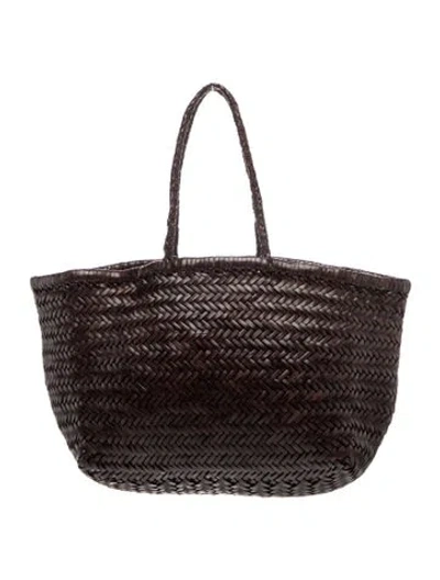Pre-owned Dragon Diffusion Leather Tote In Brown