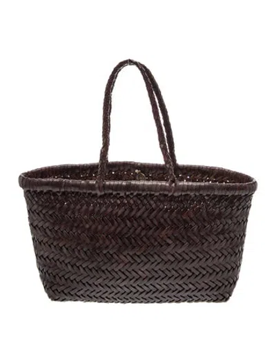 Pre-owned Dragon Diffusion Leather Tote In Brown