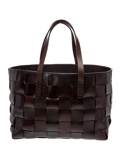 Pre-owned Dragon Diffusion Leather Tote In Brown