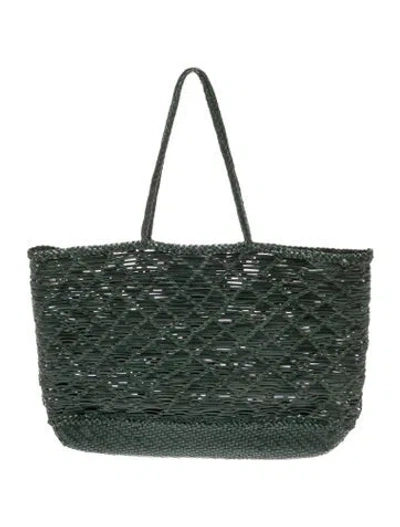 Pre-owned Dragon Diffusion Leather Tote In Green
