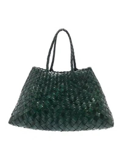 Pre-owned Dragon Diffusion Leather Tote In Green