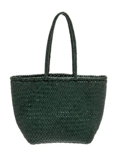 Pre-owned Dragon Diffusion Leather Tote In Green