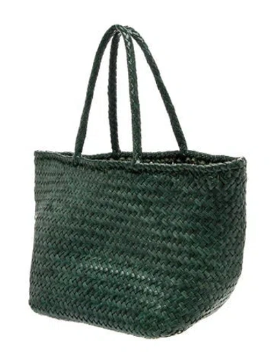 Pre-owned Dragon Diffusion Leather Tote In Green