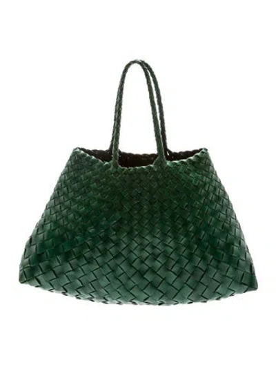 Pre-owned Dragon Diffusion Leather Tote In Green
