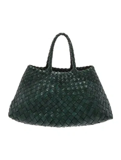 Pre-owned Dragon Diffusion Leather Tote In Green