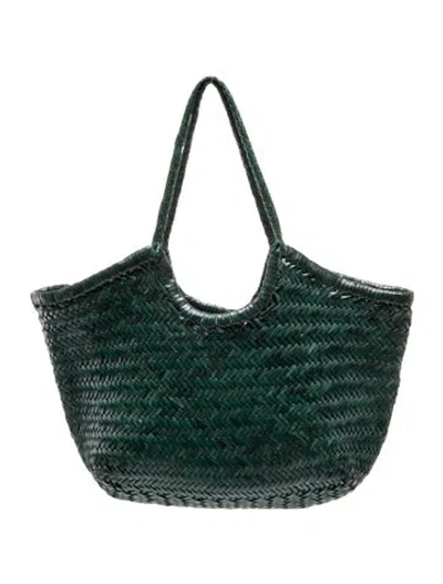 Pre-owned Dragon Diffusion Leather Tote In Green