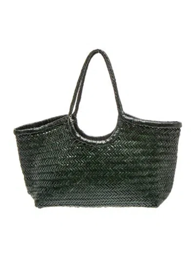 Pre-owned Dragon Diffusion Leather Tote In Green
