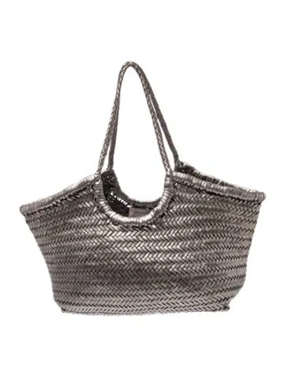 Pre-owned Dragon Diffusion Leather Tote In Grey