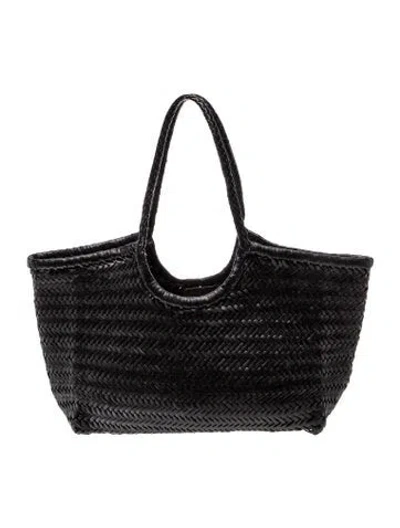 Pre-owned Dragon Diffusion Leather Tote Large In Black