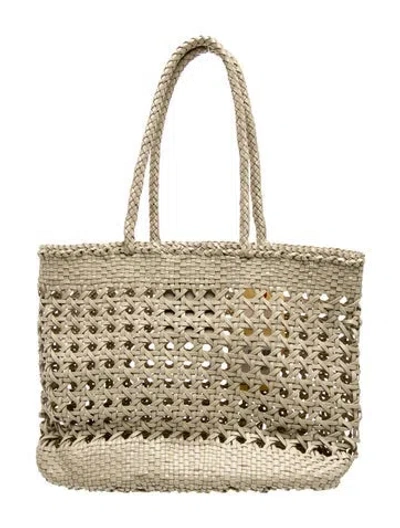 Pre-owned Dragon Diffusion Leather Tote In Neutrals