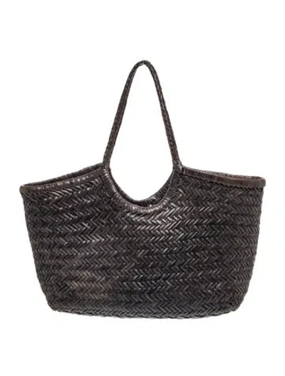 Pre-owned Dragon Diffusion Leather Tote In Neutrals