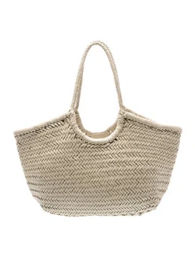 Pre-owned Dragon Diffusion Leather Tote In Neutrals