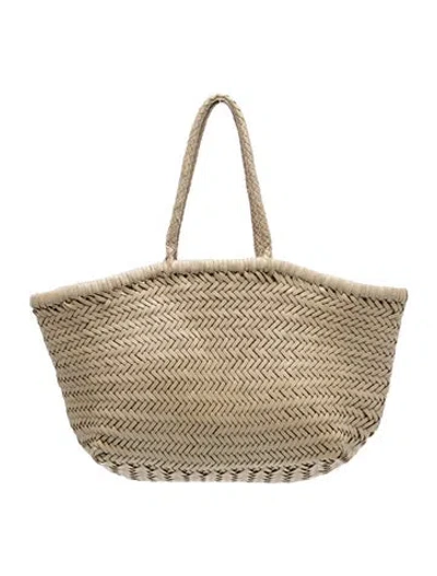Pre-owned Dragon Diffusion Leather Tote In Neutrals