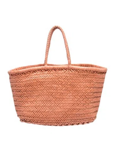 Pre-owned Dragon Diffusion Leather Tote In Neutrals