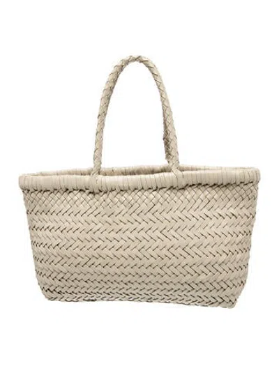 Pre-owned Dragon Diffusion Leather Tote In Neutrals