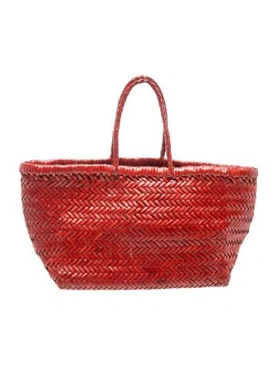 Pre-owned Dragon Diffusion Leather Tote In Red