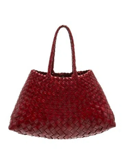 Pre-owned Dragon Diffusion Leather Tote In Red