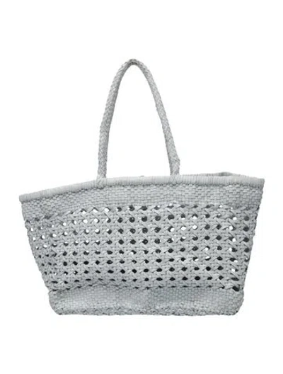 Pre-owned Dragon Diffusion Leather Tote In Silver