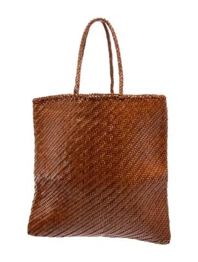 Pre-owned Dragon Diffusion Leather Tote W/ Tags In Brown