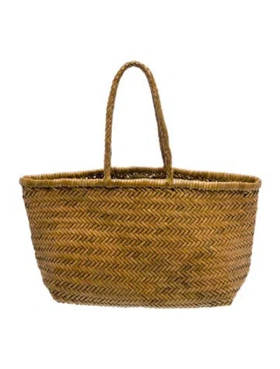 Pre-owned Dragon Diffusion Leather Tote In Yellow