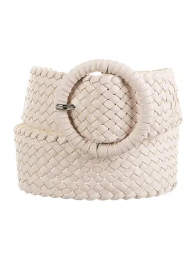 Pre-owned Dragon Diffusion Leather Waist Belt W/ Tags In Neutrals