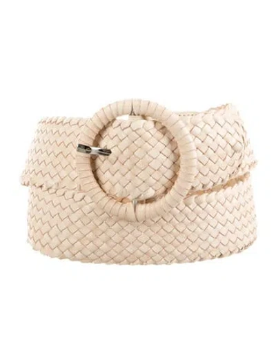 Pre-owned Dragon Diffusion Leather Waist Belt W/ Tags In Neutrals