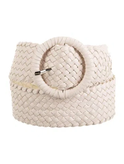 Pre-owned Dragon Diffusion Leather Waist Belt W/ Tags In Neutrals