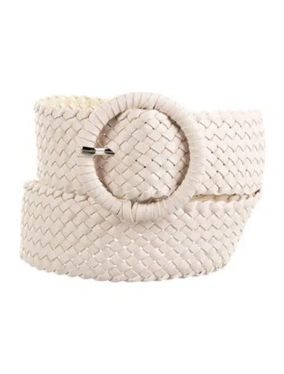 Pre-owned Dragon Diffusion Leather Waist Belt W/ Tags In Neutrals