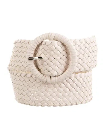 Pre-owned Dragon Diffusion Leather Waist Belt W/ Tags In Neutrals