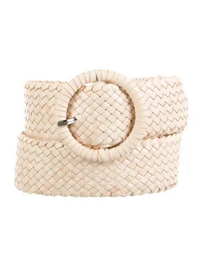 Pre-owned Dragon Diffusion Leather Waist Belt W/ Tags In Neutrals