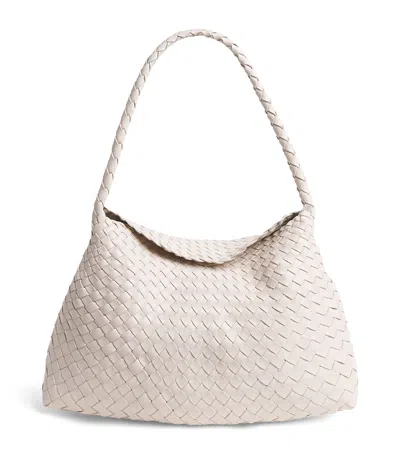 Dragon Diffusion Leather Woven Santa Maria Shoulder Bag In Pink