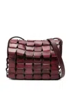 Dragon Diffusion Leather Woven Shoulder Bag In Purple