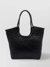 Dragon Diffusion Leather Woven Texture Shoulder Bag Top Handles