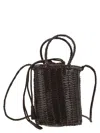 Dragon Diffusion Woven-leather Bucket Bag In Brown