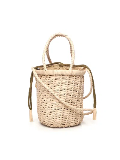 Dragon Diffusion Lina Mini Leather Bucket Bag In Neutral