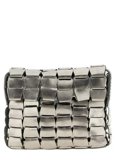 Dragon Diffusion Link Crossbody Bag In Silver