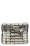 Dragon Diffusion Interwoven Metallic Link Crossbody Bag In Silver