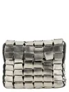 Dragon Diffusion Interwoven Metallic Link Crossbody Bag In Silver