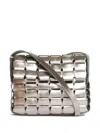 Dragon Diffusion Link Leather Cross Body Bag In Silver