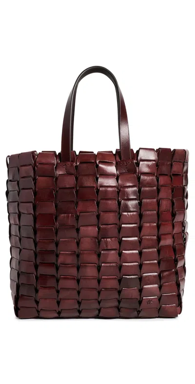 Dragon Diffusion Link Leather Tote Bordo
