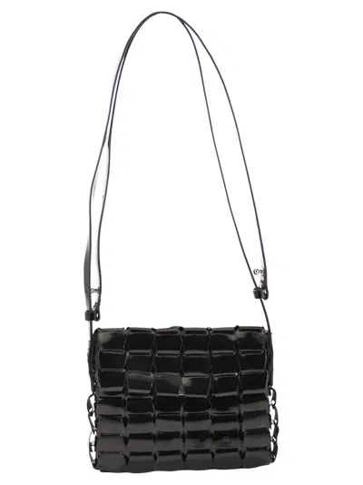 Dragon Diffusion Link Pochette - Woven Leather Bag In Black