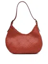 Dragon Diffusion Luna Mezza 3mm Diagonal Moon Shape Hobo 35x27x7 Cm Shoulder Bags Red