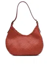 Shop Dragon Diffusion Luna Mezza 3mm Diagonal Moon Shape Hobo 35x27x7 Cm In Red