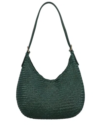 Dragon Diffusion Luna Mezza Leather Shoulder Bag In Green
