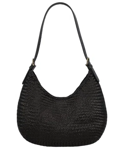 Dragon Diffusion Luna Mezza Leather Shoulder Bag In Black