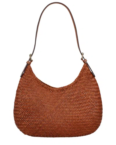 Dragon Diffusion Luna Mezza Leather Shoulder Bag In Brown