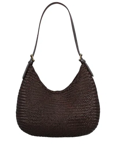 Dragon Diffusion Luna Mezza Leather Shoulder Bag In Brown