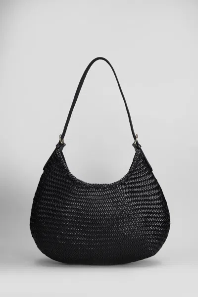 Dragon Diffusion Santa Rosa Handwoven Tapered Leather Bag In Black