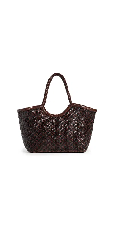 Dragon Diffusion Maori Nantucket Small Basket Tote Black/brown